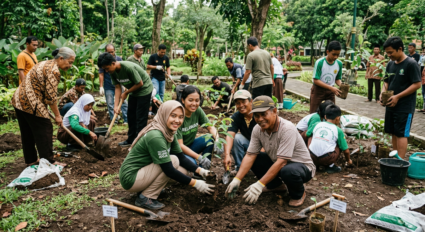 Penanaman Pohon Bersama Komunitas LIVESGP BANTEN Hijau